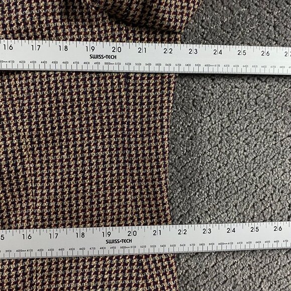 Ermenegildo Zegna Soft Wool Mohair Houndstooth Blazer Men's 44 Red Brown Blue - Picture 11 of 16